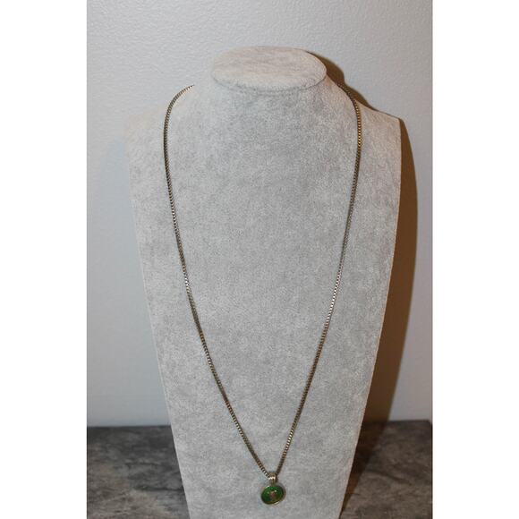 Cute Vintage c1980 Turtle Mood Necklace w/ 24" Silver-Tone Box Chain - Picture 1 of 9